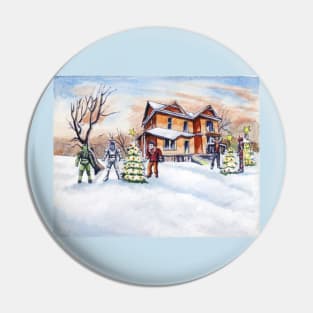 Hillhurst Holiday in Watercolor Pin