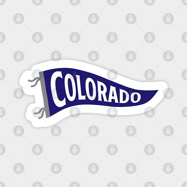 Colorado Pennant - Black Magnet by KFig21