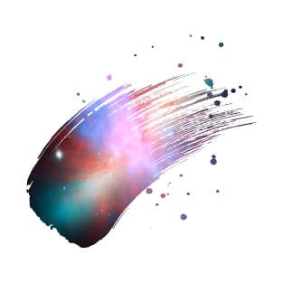 Paint brush stroke galaxy whoosh T-Shirt