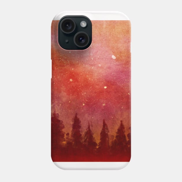 Landscape Neck Gator Treeline at Night Forest Phone Case by DANPUBLIC