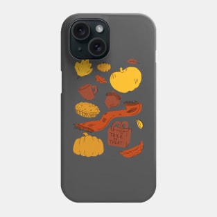 Autumn Themed Pattern - Fall Season - Cozy Seasonal Pattern Phone Case