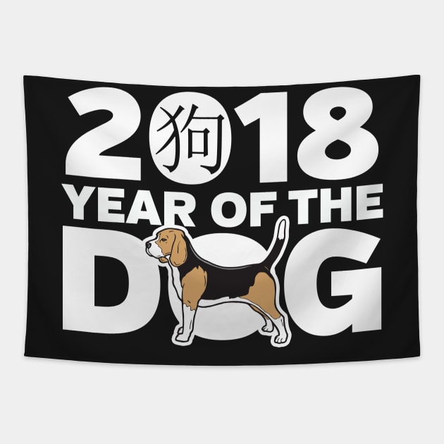 Beagle Year of the Dog Tapestry by RadStar