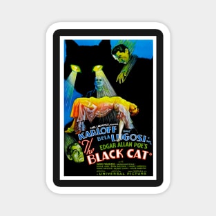 Completely Retouched The Black Cat Movie Poster from 1934 Magnet