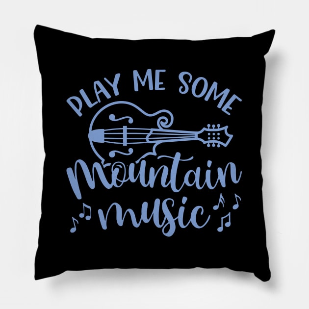 Play Me Some Mountain Music Mandolin Pillow by GlimmerDesigns