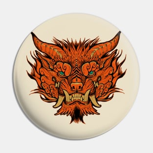 Foo Dog creature Pin