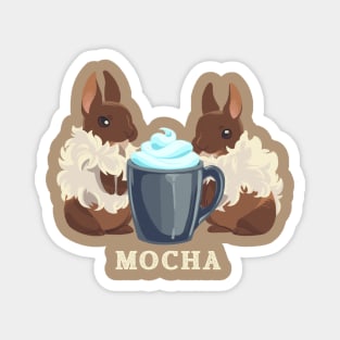 mocha bunnies Magnet