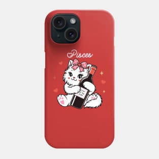 Pisces Sassy Valentines Kitty Phone Case