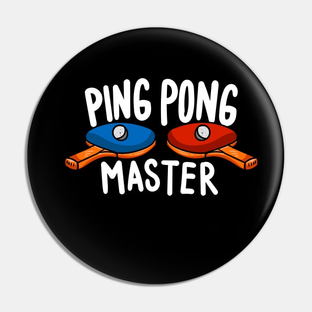 Ping Pong Master Table Tennis Gift Pin by dconciente