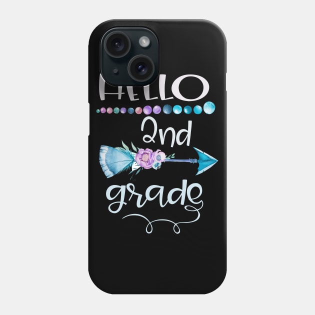 Hello 2nd grade arrow Grow With Me First Day of School Phone Case by Marcekdesign