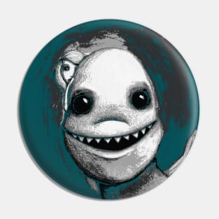 Who's There?  (Grayscale Version) Pin