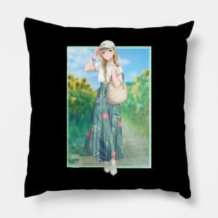 kawaii next door goshiki Pillow