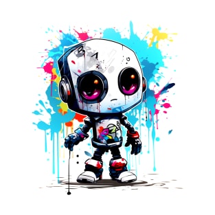 Cute cartoon Robot. Funny cyborg. T-Shirt