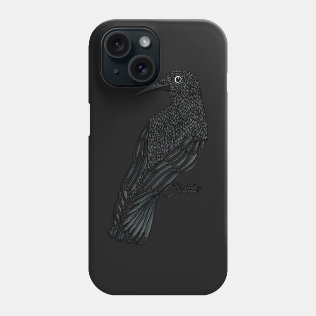 Black Crow Phone Case by melikeozmen