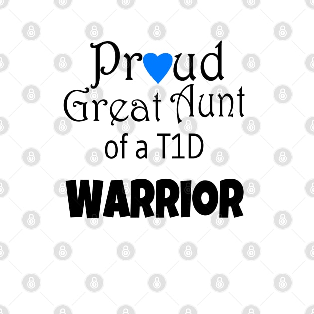 Proud Great Aunt - Black Text - Blue Heart by CatGirl101