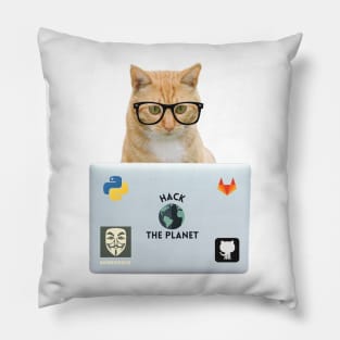 Hacker Cat Pillow