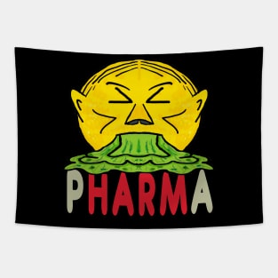 Anti Big Pharma Vomit Tapestry