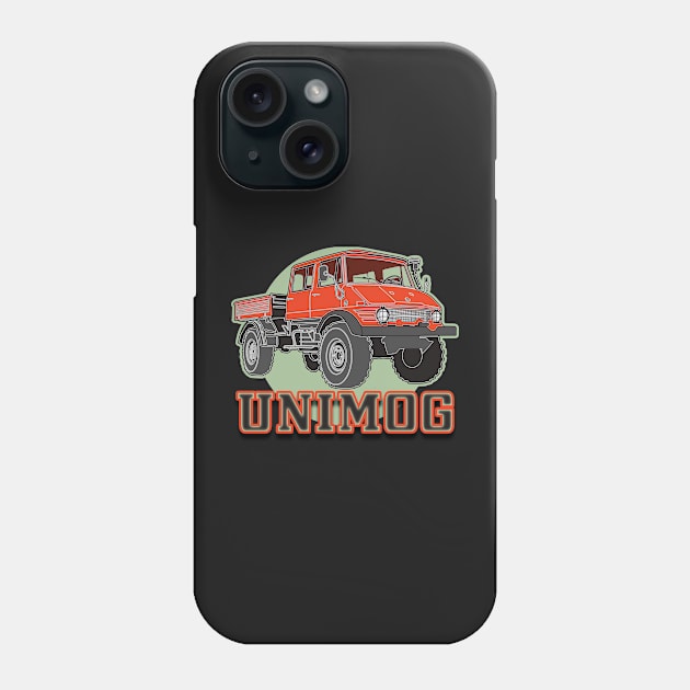 Unimog Orange off-road Truck Phone Case by bigraydesigns