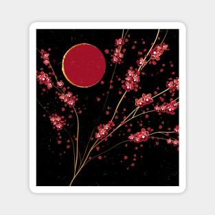 Midnight Sakura Aesthetic Magnet