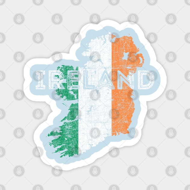 Ireland Map Shape and Flag Magnet by Family Heritage Gifts