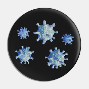 Bright lurid beautiful coronavirus cells Pin