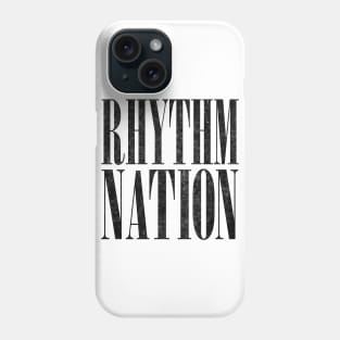 Rhythm Nation /// 80s Aesthetic Typography Design Phone Case