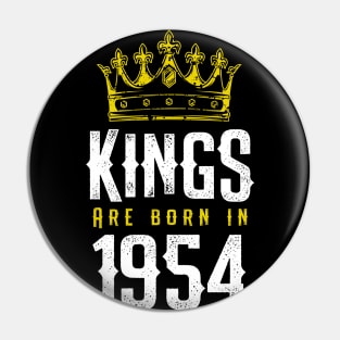 kings are born 1954 birthday quote crown king birthday party gift Pin