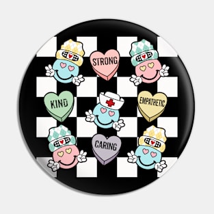 Nurse Conversation Hearts Valentine Registered Nurse Pin