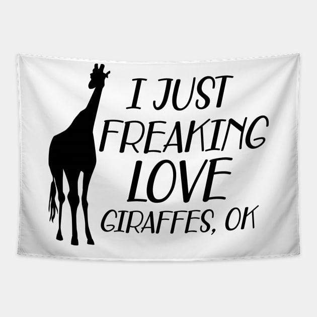 Giraffe - I just freaking love giraffes, ok Tapestry by KC Happy Shop