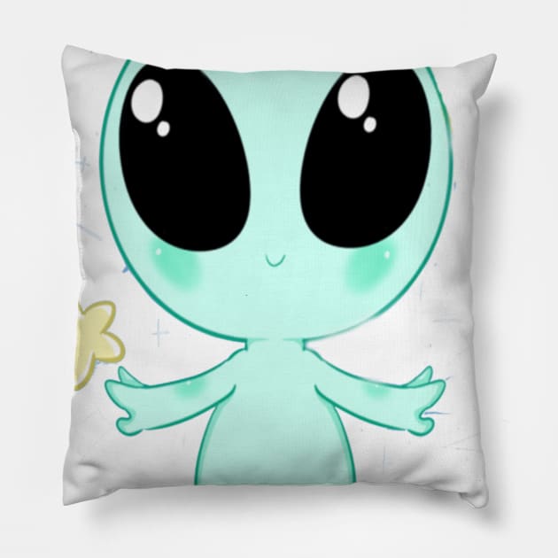 alien Cute Pillow by karimydesign