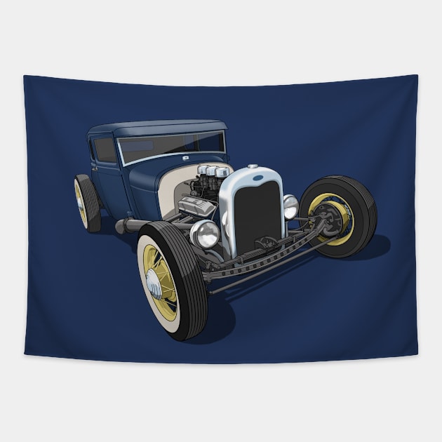 1929 Ford Model A Hot Rod Tapestry by candcretro