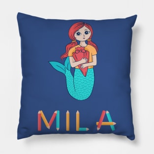 School Enrollment Mermaid Mila Pillow