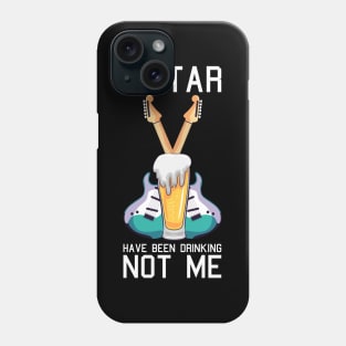 Funny Electric Guitar Graphic Design and Beer Guitarist Phone Case