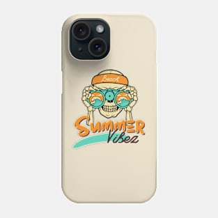 Summer Vibes at the Beach with Cool Skull Phone Case