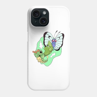 Butterfly be fre (green) Phone Case