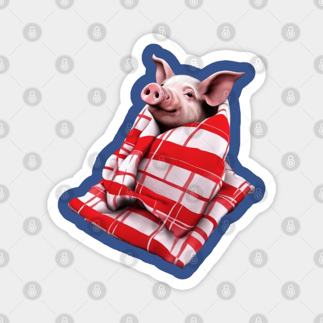 Funny Festive Pigs in Blankets Christmas Pun 4 Magnet by taiche