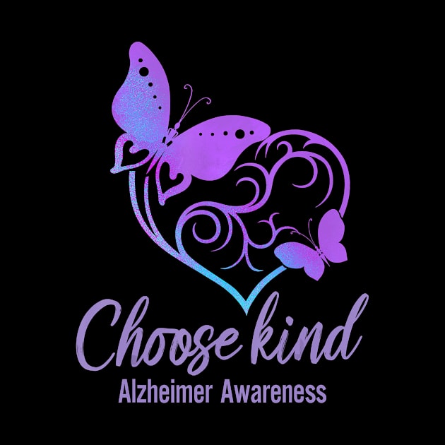 Choose Kind Alzheimer Awareness Butterfly Gift by thuylinh8