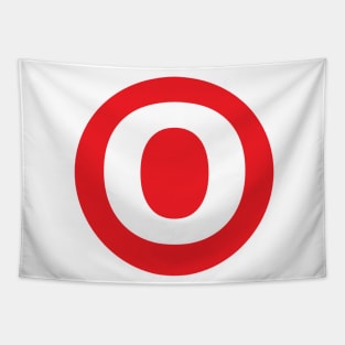 Letter O Big Red Dot Letters & Numbers Tapestry