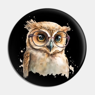 A Cute owl wearing glasses ❤❤ Pin