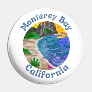 Monterey Bay California Distressed Pin