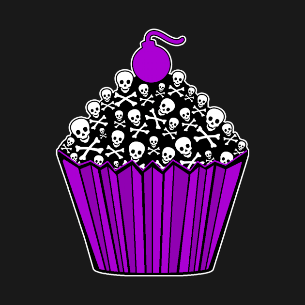 Skull Cupcake by WaywardMuse