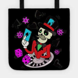 Skeleton Poker Blackjack Skull Tote