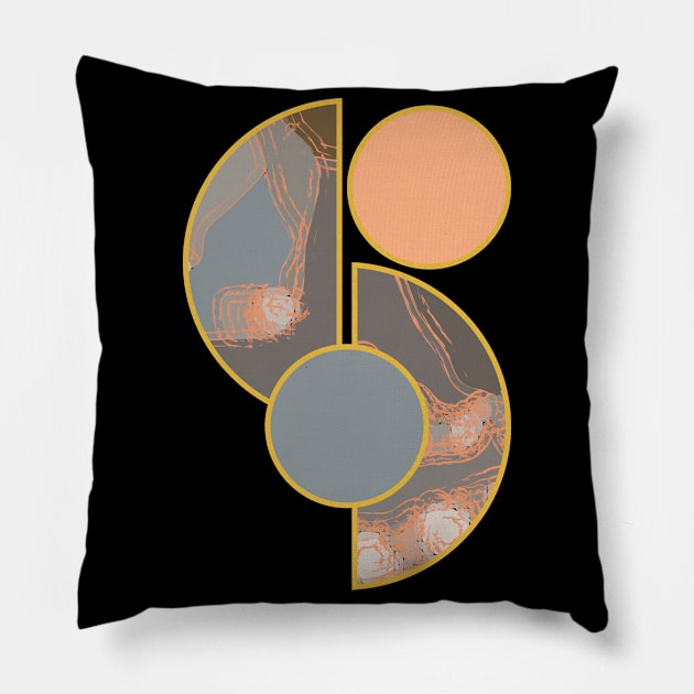 Earth tone vibrant bright colors unique minimalist neutral organic geometric boho pattern 363 Abstract Pillow by dvongart