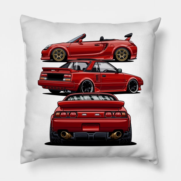 MR2 Generations Pillow by Markaryan