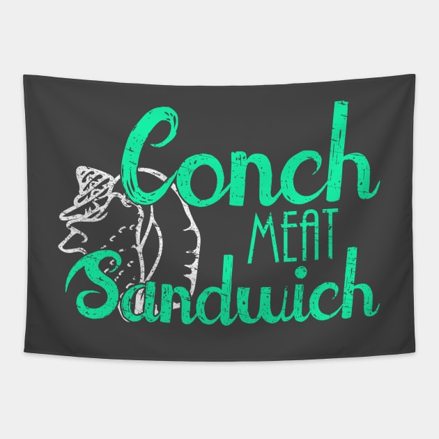 Conch Meat Sandwich - Funny Seashell Tapestry by joshp214