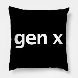 Gen X Minimal Typography Pillow