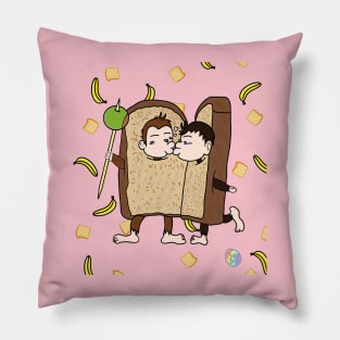 Monkey Toast Love No Background Celeraine Pillow