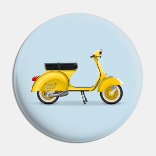 Classic motorcycle scooter in yellow Pin