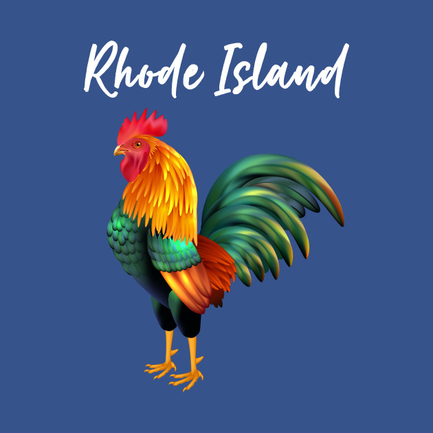 Disover Rhode Island Red Rooster Vintage Design - Rhode Island - T-Shirt