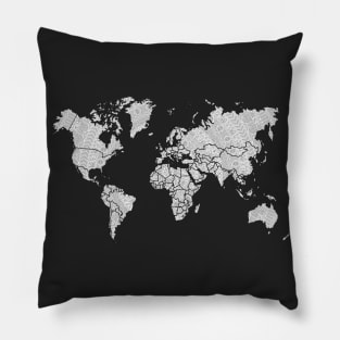 Mandala World Map, Travel Map of the World Pillow