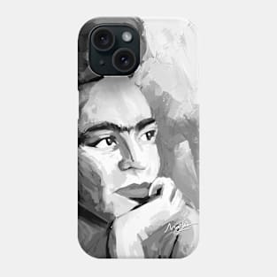 Frida Kahlo Black and White 4 Phone Case